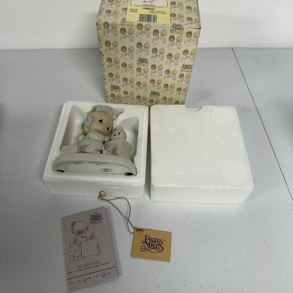New in Box! Vintage 1990 Precious Moments TIME HEALS Collectible Figurine